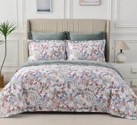 Постельное белье с одеялом "Sofi de Marko" Ренато №26 Велюр/Сатин, 1,5 спальный