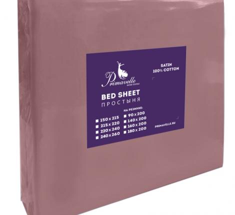 Простыня на резинке "Primavelle" Сатин 140х200, Брусничный