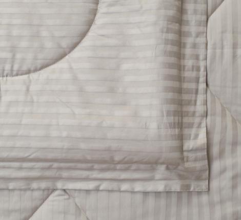 Постельное белье с одеялом "Sofi de Marko" Федерико (бежевый) Страйп Сатин, Евро