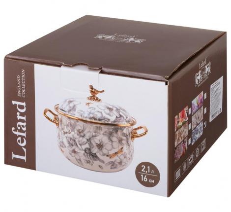 Кастрюля эмалированная с крышкой "ROYAL GARDEN" 950-671, 2,1 л