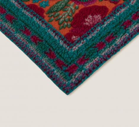 Плед шерстяной Frati "JAIPUR" (розово-бирюзовый), 150x190