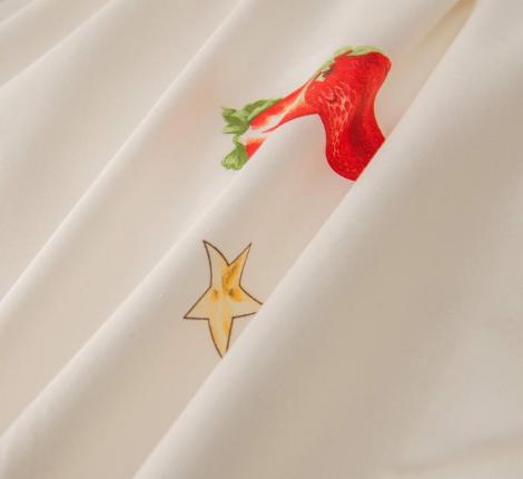 Постельное белье детское "Sofi de Marko" Strawberry (белый) Сатин, 1,5 спальный