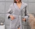 Халат женский трига шалька "AMBIELLA A-1295" светло-серый, 3XL