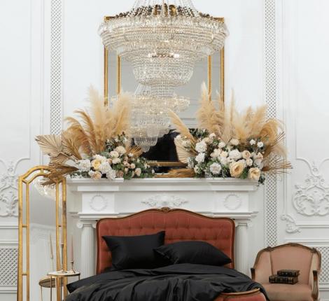 Наволочка "DIAMOND BLACK GRASS" Шёлк, 50х70 (1шт.)