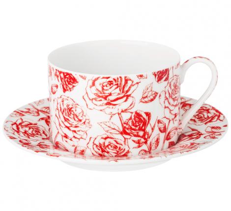 Чайный набор "ROSES" на 2 персоны, 4 предмета (200 мл)