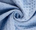 Покрывало вафельное с бахромой  Valtery 200х220, голубой