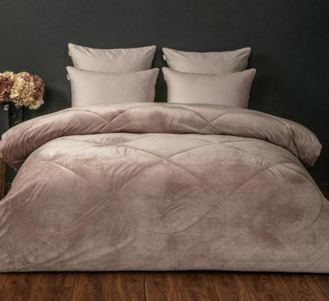 Постельное белье с одеялом "Kazanov.A." Альвина (мокачино) Велюр/Egypt Cotton, Евро