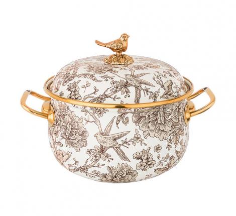 Кастрюля эмалированная с крышкой "ROYAL GARDEN", 2,8 л