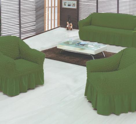 Набор чехлов для дивана &quot;BULSAN&quot; 3+1+1, Зеленый
