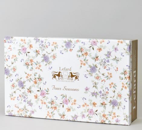 Чайный набор "ВРЕМЕНА ГОДА" 42-573 на 6 персон, 12 предметов (250 мл), розовый