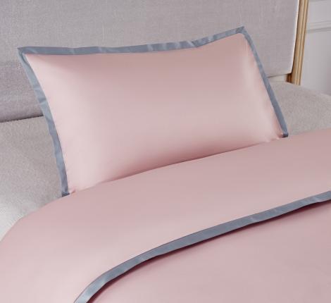 Постельное бельё Sharmes Solid «Coctail» Евро, Нежно-розовый/жемчужно-серый