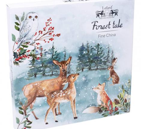 Тарелка закусочная "ЛЕСНАЯ СКАЗКА" ОЛЕНИ, диаметр 20,5 см