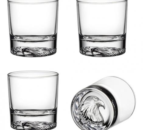 Набор стаканов для виски 4 штуки "EAGLE", 310 мл
