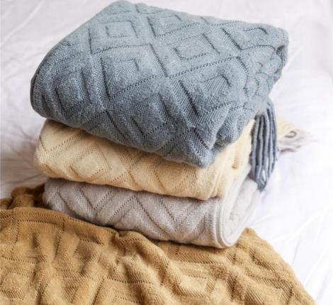 Плед вязаный PA-13, 130х200