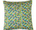 Подушка декоративная "Blanc des Vosges" COCTAIL EMERAUDE вышивка, 45х45