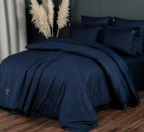 Постельное белье "Kazanov.A." Stripe Le-Man (индиго) Страйп Сатин, Евро