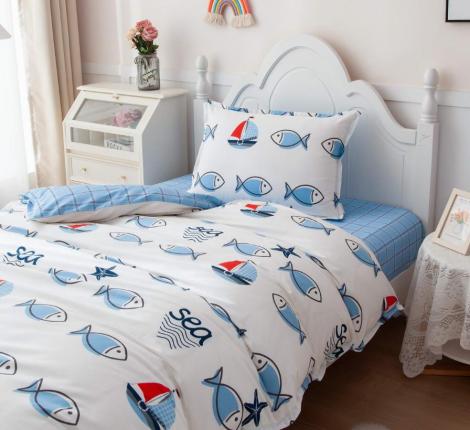 Постельное белье детское "Sofi de Marko" Морские рыбки Сатин, 1,5 спальный
