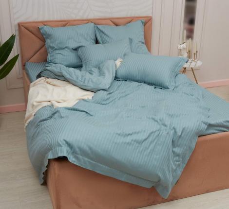 Постельное белье "Sofi de Marko" Моне (изумруд) Страйп Сатин, Семейный