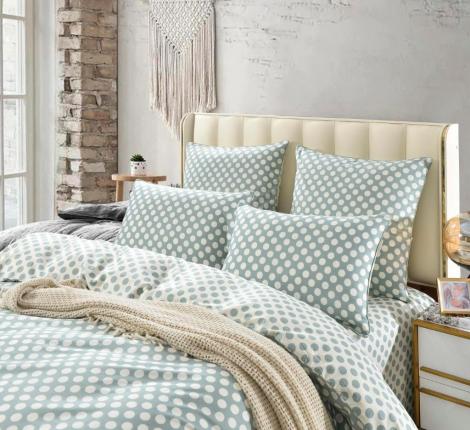 Постельное белье "Sofi de Marko" Модест (зеленый) Сатин, Евро