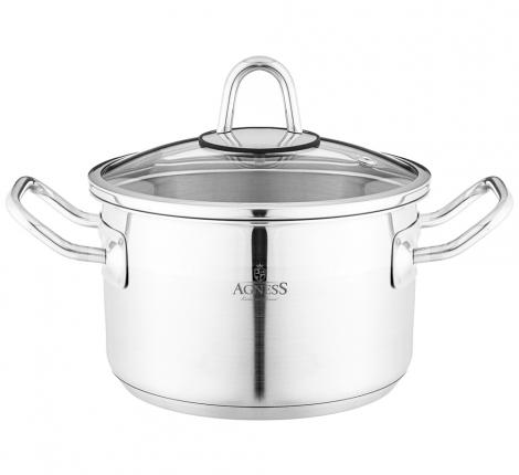 Кастрюля со стеклянной крышкой "Agness" 916-450, 1,8 л