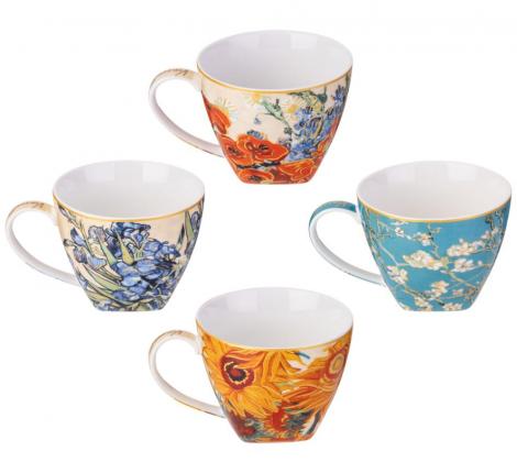 Чайный набор "ART COLLECTION" (В. ВАН ГОГ) на 4 персоны, 8 предметов (250 мл)