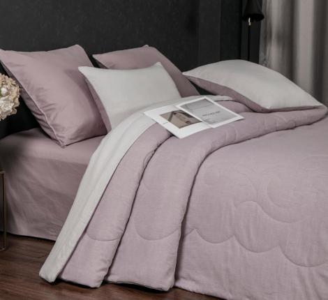 Постельное белье с одеялом "Kazanov.A." Османтус (лаванда перламутр) Муслин, 1,5 спальный