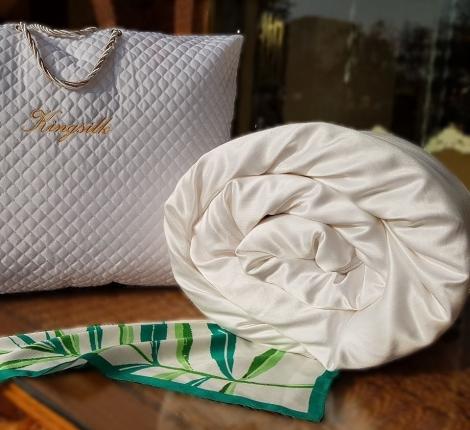 Одеяло шёлковое Kingsilk Luxury LAA-200-1,3 всесезонное, 200х220 (белый)