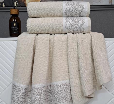 Комплект махровых полотенец "Kazanov.A." Dolce (латте), 50х90+70х140