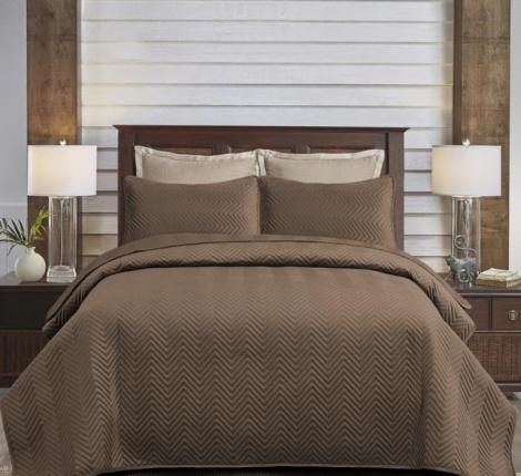 Покрывало из бархата "KARTEKS" 02, 200х220 (коричневый)