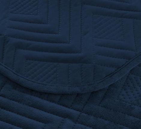 Покрывало из вареного бархата "KARTEKS" 01, 230х250 (синий)