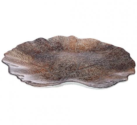 Блюдо "CROWN" BROWN, 33*28*3 см