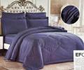 Постельное бельё c одеялом EFOR SATEN LACIVERT (темно-синий), Евро