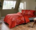 Постельное белье &quot;TAC&quot; Premium DIGITAL сатин DELUX CALEDON, 1,5 спальный, красный
