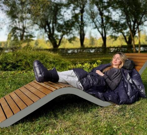 Сапожки-носочки пуховые "Comfort Socks Travel Grass" Navy, 36-39 р.