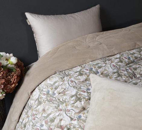 Постельное белье "Kazanov.A." Верде (жемчужно бежевый) Велюр/Egypt Cotton, Евро