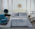 Покрывало "Sofi de Marko" Патрисия (серо-голубой 1) Велюр, 240х260