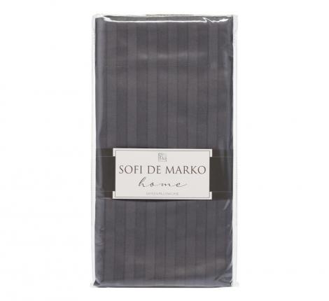 Наволочка "Sofi de Marko" Моне (антрацит) Страйп Сатин, 70х70 с ушками 5см (1 шт.)