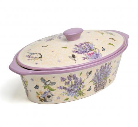 Форма овальная для запекания с крышкой "ЛАВАНДА", 3,2 л