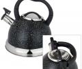 Чайник со свистком и складывающейся ручкой "BLACK MARBLE", 3,0 л