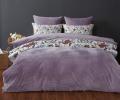 Постельное белье с одеялом "Kazanov.A." Маки (графит лаванда) Велюр/Egypt Cotton, Семейный