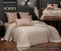 Постельное бельё с покрывалом "Kazanov.A." Soho (миндаль капучино) Сатин, Евро