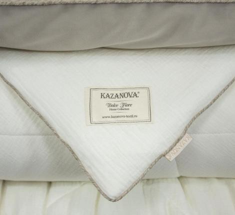 Постельное белье с одеялом "Kazanov.A." Muslin&Satin Solid color (крем карамель), Евро