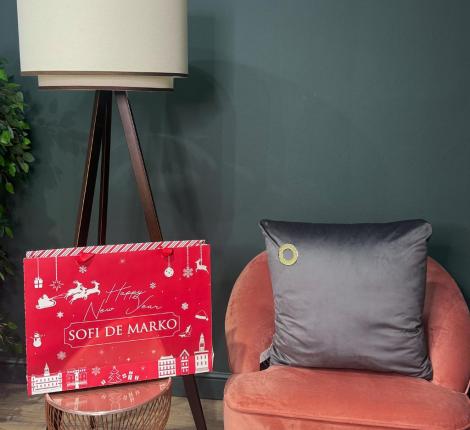 Полушка декоративная "Sofi de Marko" Адора (антрацит) Велюр, 55х55