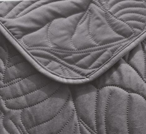 Покрывало из бархата "KARTEKS" 03, 200х220 (серый)