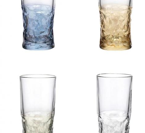 Набор высоких стаканов 4 штуки "SOUND" стекло, высота 15,5 см
