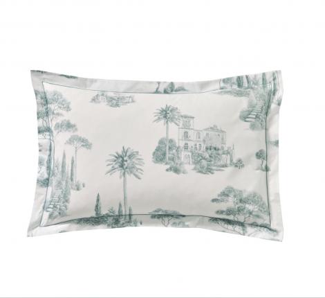 Постельное бельё "Blanc des Vosges" PROMENADE SAUGE перкаль, Евро