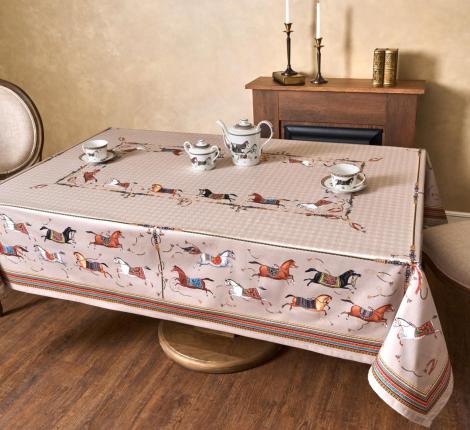 Скатерть с пропиткой SANTALINO "PASSAGE" 160х220 см, капучино