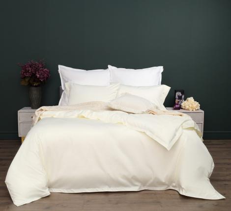 Постельное бельё "Sofi de Marko" Беллини (молоко) Сатин ДеЛюкс, Евро
