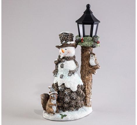 Статуэтка с LED-подсветкой "СНЕГОВИК", 17,5*11,5*30 см