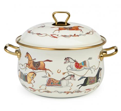 Кастрюля эмалированная с крышкой "PASSAGE", 3,8 л